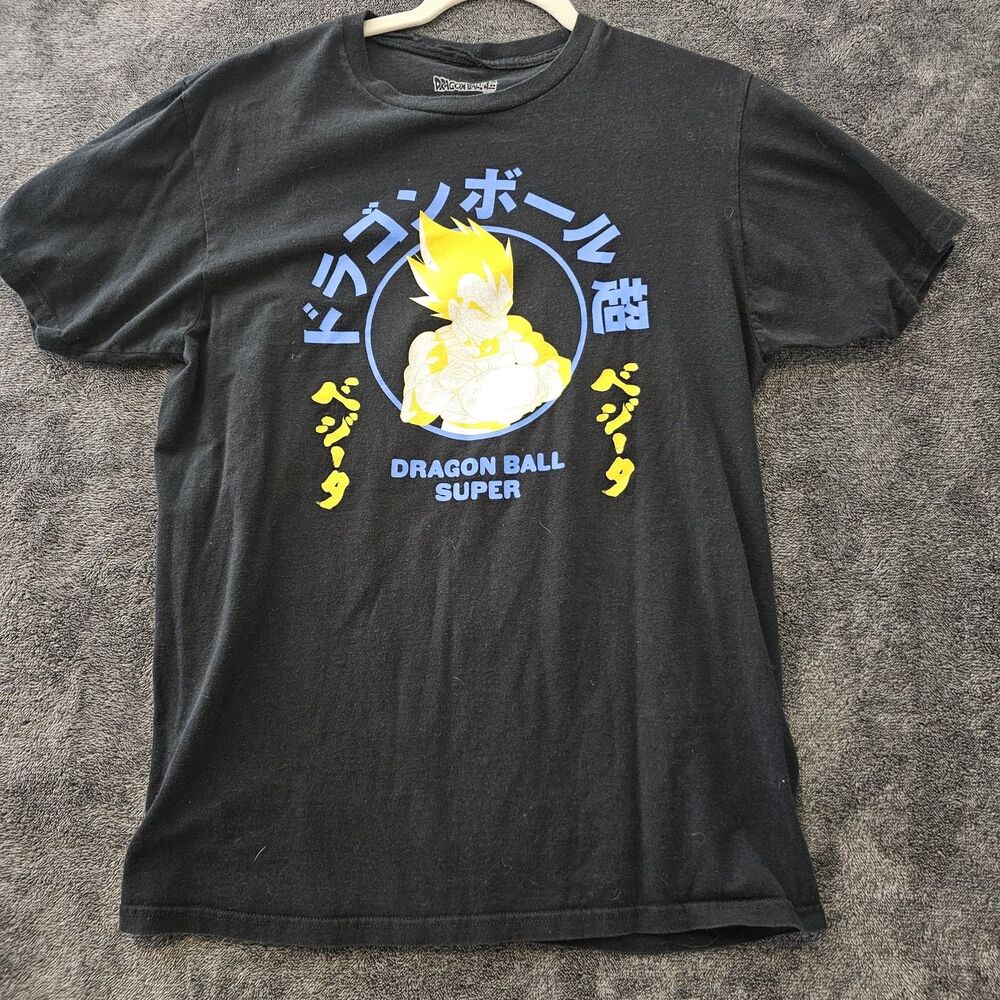 Dragon Ball Super Vegeta T Shirt Mens Medium Black Anime Graphic Japanese Tee
